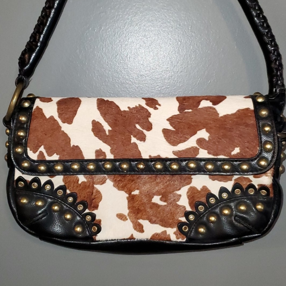 Gianni Bini Cow Faux Fur Mini Bag